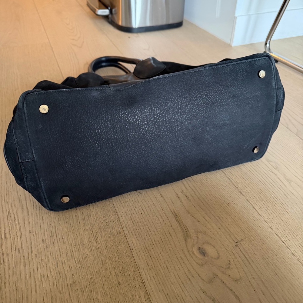 CARVEN Leather suede tote bag - Picture 4 of 6